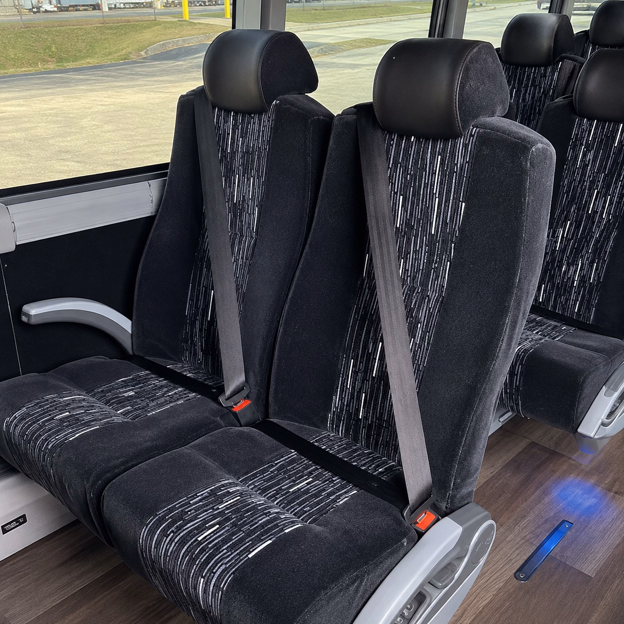 north port charter bus rental interior